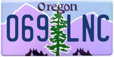 OR license plate 069LNC