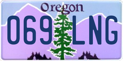 OR license plate 069LNG