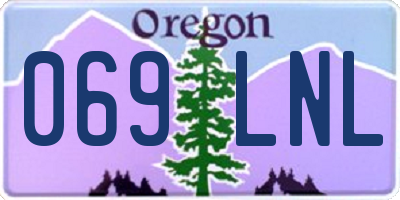 OR license plate 069LNL