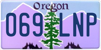 OR license plate 069LNP