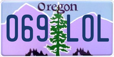 OR license plate 069LOL