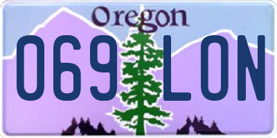 OR license plate 069LON