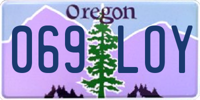 OR license plate 069LOY