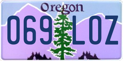 OR license plate 069LOZ