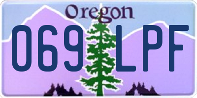 OR license plate 069LPF