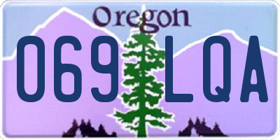 OR license plate 069LQA