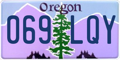 OR license plate 069LQY