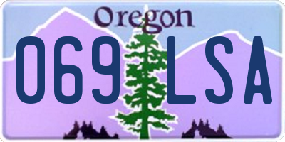 OR license plate 069LSA