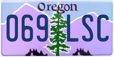 OR license plate 069LSC