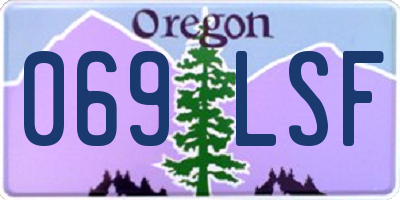 OR license plate 069LSF