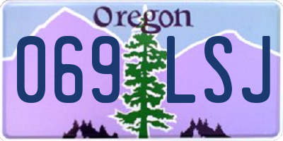 OR license plate 069LSJ