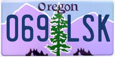 OR license plate 069LSK