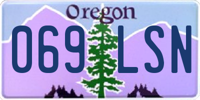 OR license plate 069LSN