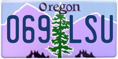 OR license plate 069LSU