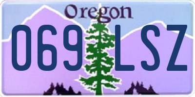 OR license plate 069LSZ