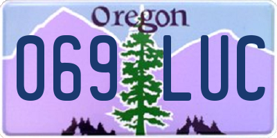 OR license plate 069LUC