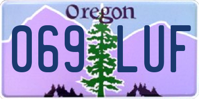 OR license plate 069LUF