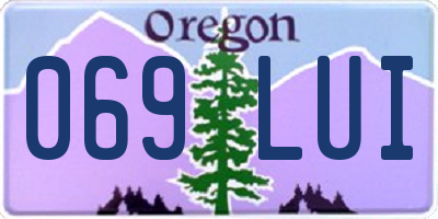 OR license plate 069LUI