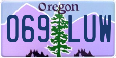 OR license plate 069LUW