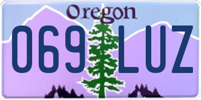 OR license plate 069LUZ