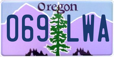 OR license plate 069LWA