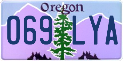 OR license plate 069LYA