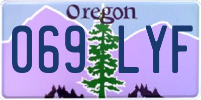 OR license plate 069LYF
