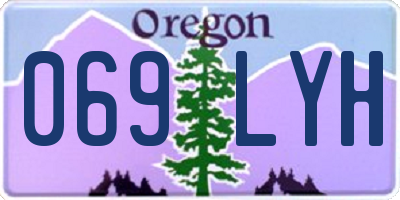 OR license plate 069LYH