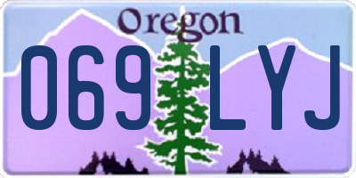OR license plate 069LYJ