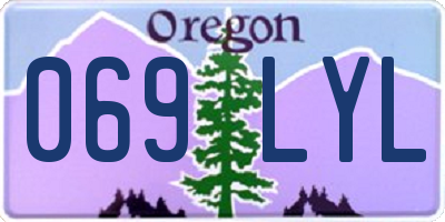 OR license plate 069LYL