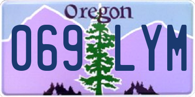 OR license plate 069LYM