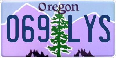 OR license plate 069LYS