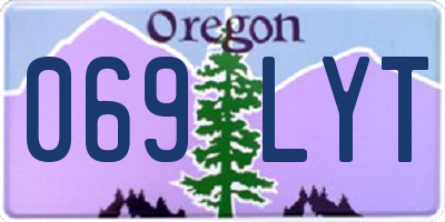 OR license plate 069LYT