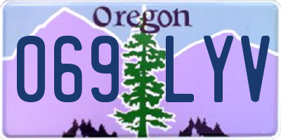 OR license plate 069LYV