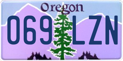 OR license plate 069LZN