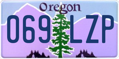 OR license plate 069LZP
