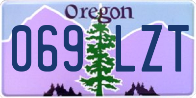OR license plate 069LZT