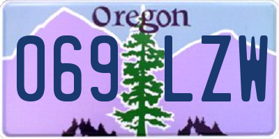 OR license plate 069LZW
