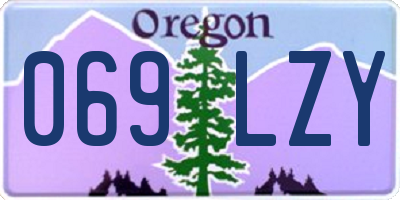 OR license plate 069LZY