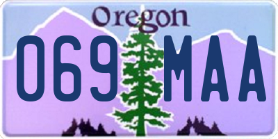 OR license plate 069MAA