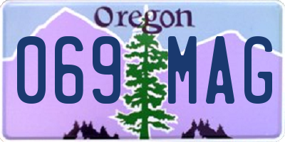 OR license plate 069MAG