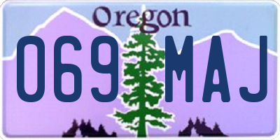 OR license plate 069MAJ