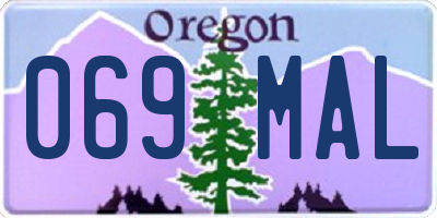 OR license plate 069MAL