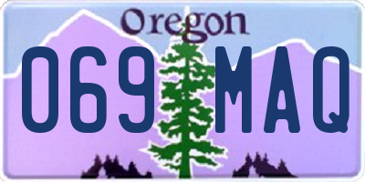 OR license plate 069MAQ