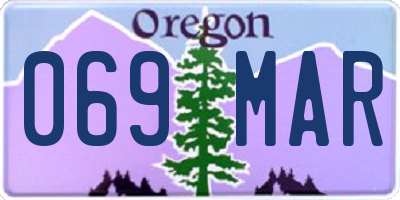 OR license plate 069MAR