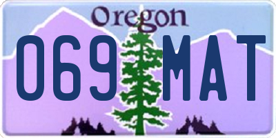 OR license plate 069MAT