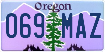 OR license plate 069MAZ