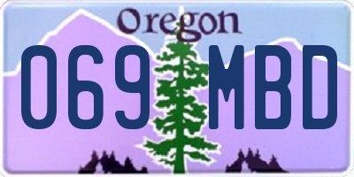 OR license plate 069MBD