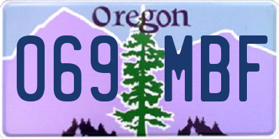 OR license plate 069MBF
