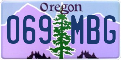 OR license plate 069MBG